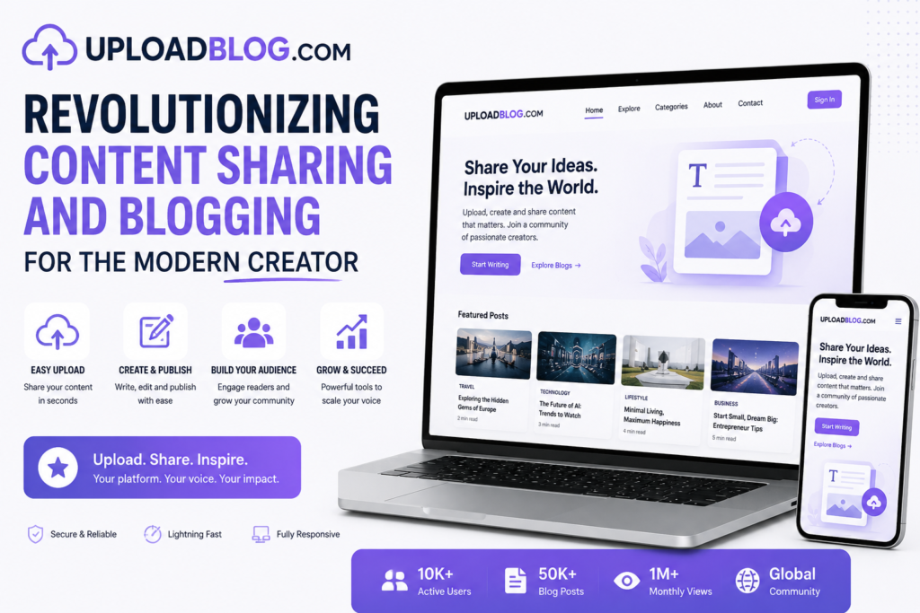 UPLOADBLOG.COM: REVOLUTIONIZING CONTENT SHARING AND BLOGGING FOR THE MODERN CREATOR uploadblog.com