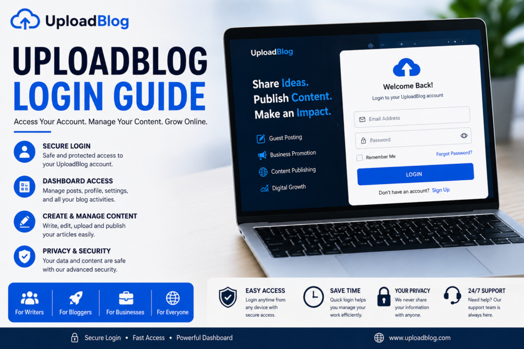 Uploadblog Login: Complete Guide to Account Access, Dashboard, Security, and Easy Website Use Uploadblog login